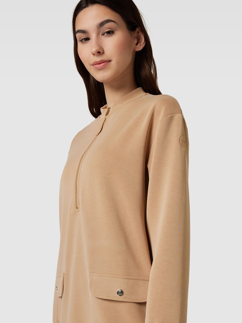 Sweatkleid in Minilänge in camel