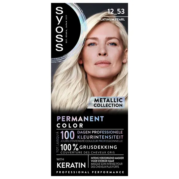 Syoss Professional Performance Metallic Collection 12-53 Platinum Pearl Permanente Haarkleuring