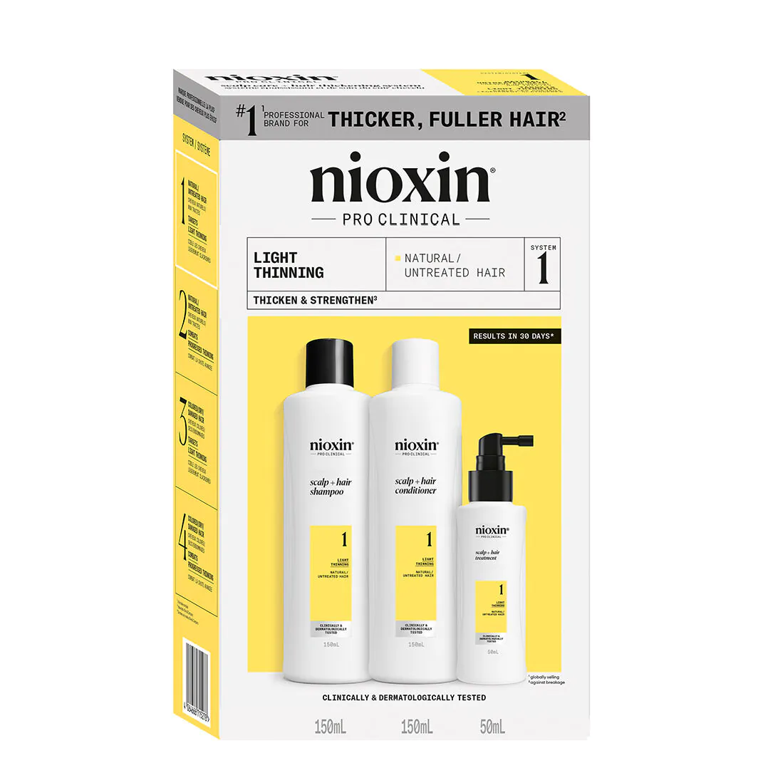 Nioxin System 1, Set za čišćenje prirodne, blago prorijeđene kose