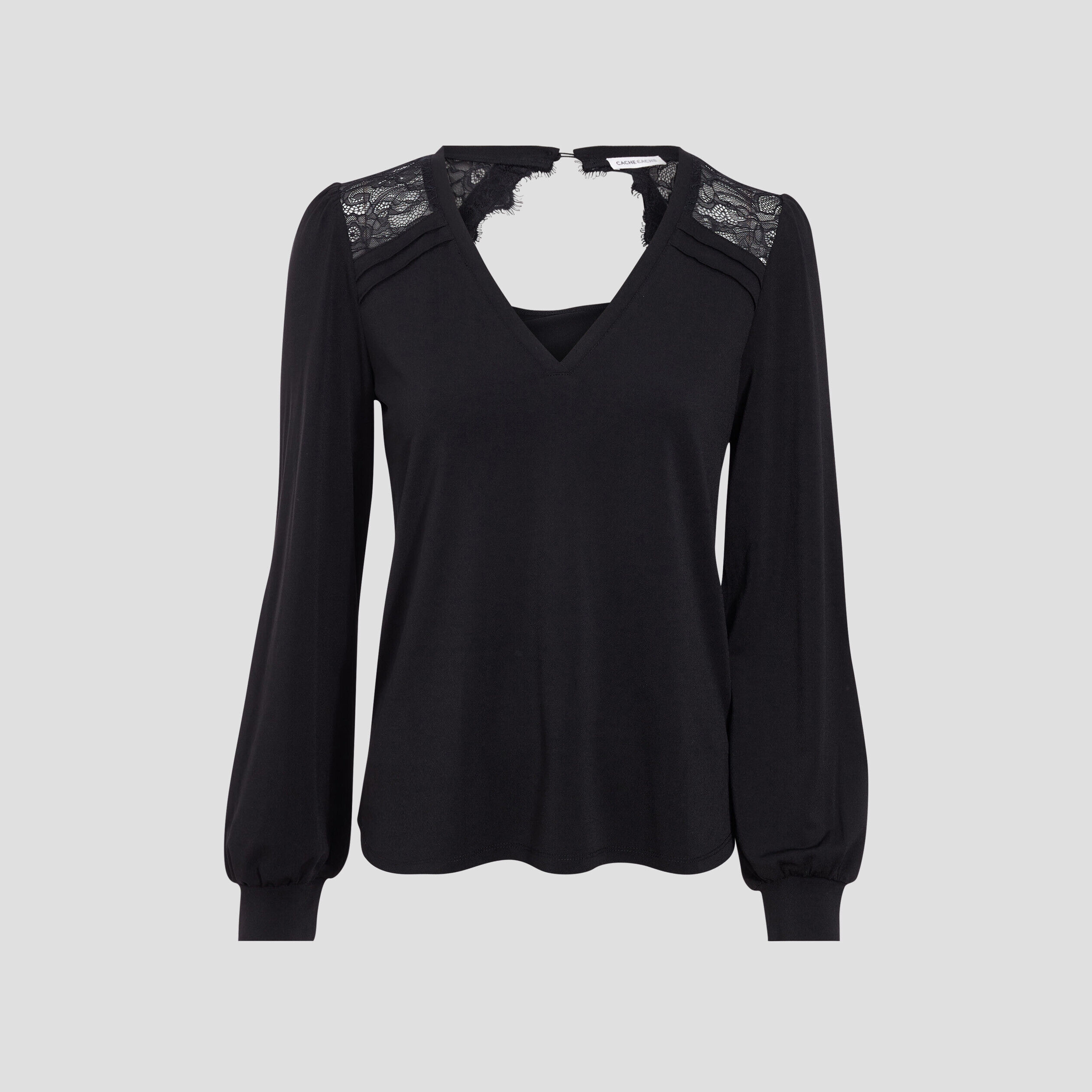 Blouse manches longues noir femme | Cache Cache