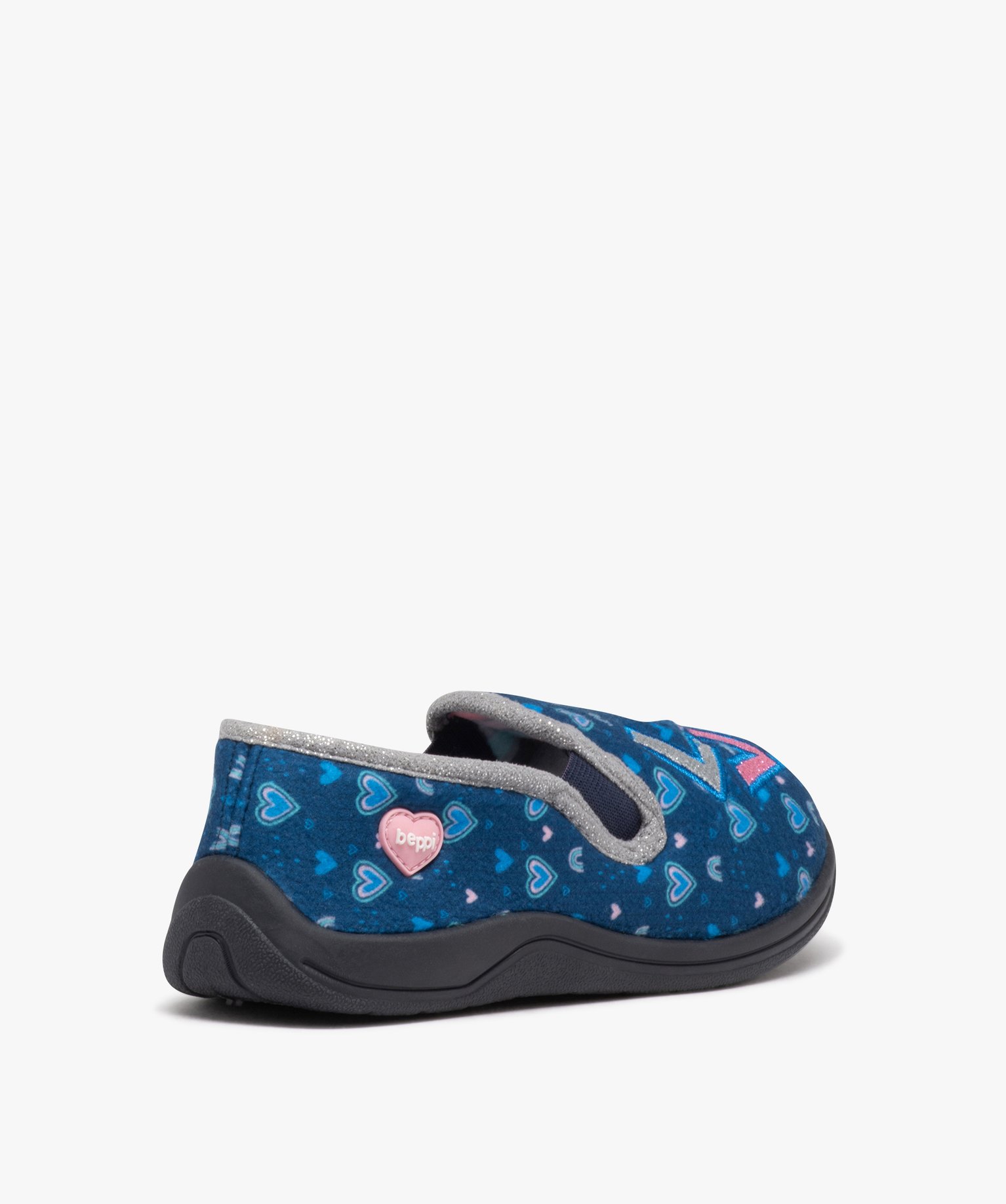 Chaussons fille pantoufles imprimées love - Beppi bleu | GEMO