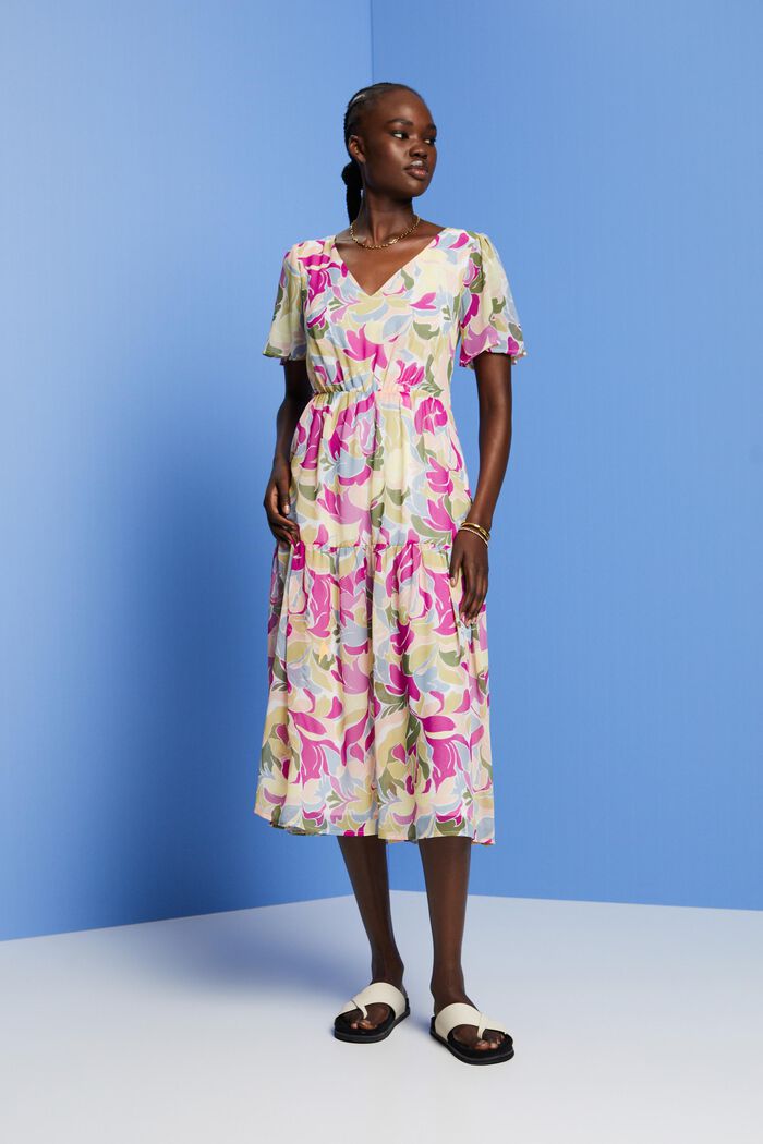 Recycelt: Midikleid aus Chiffon