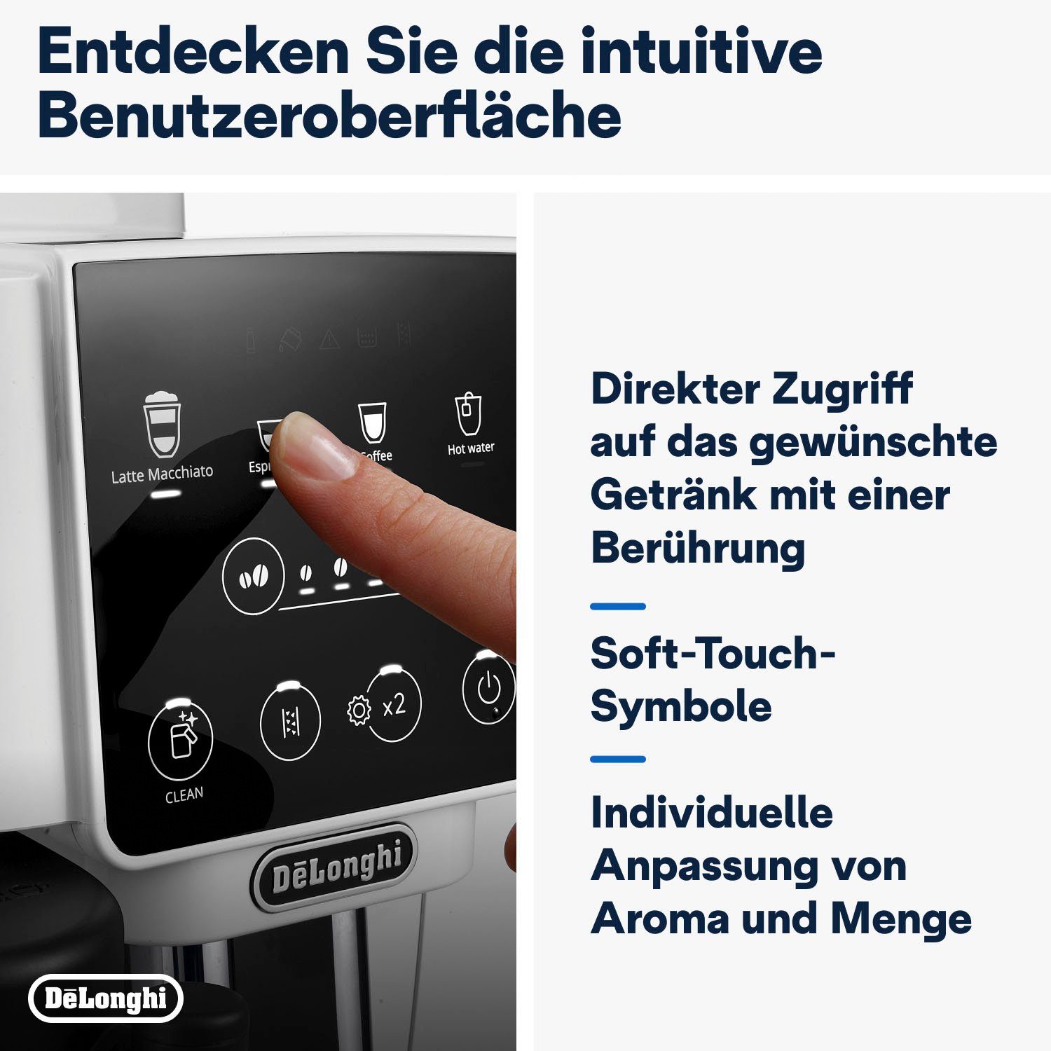De'Longhi Kaffeevollautomat Magnifica Start ECAM 220.61.W weiß