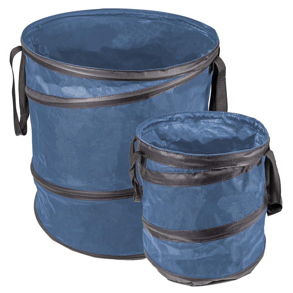 Powertec Garden Pop-Up Gartenabfallsäcke 2er-Set, Blau