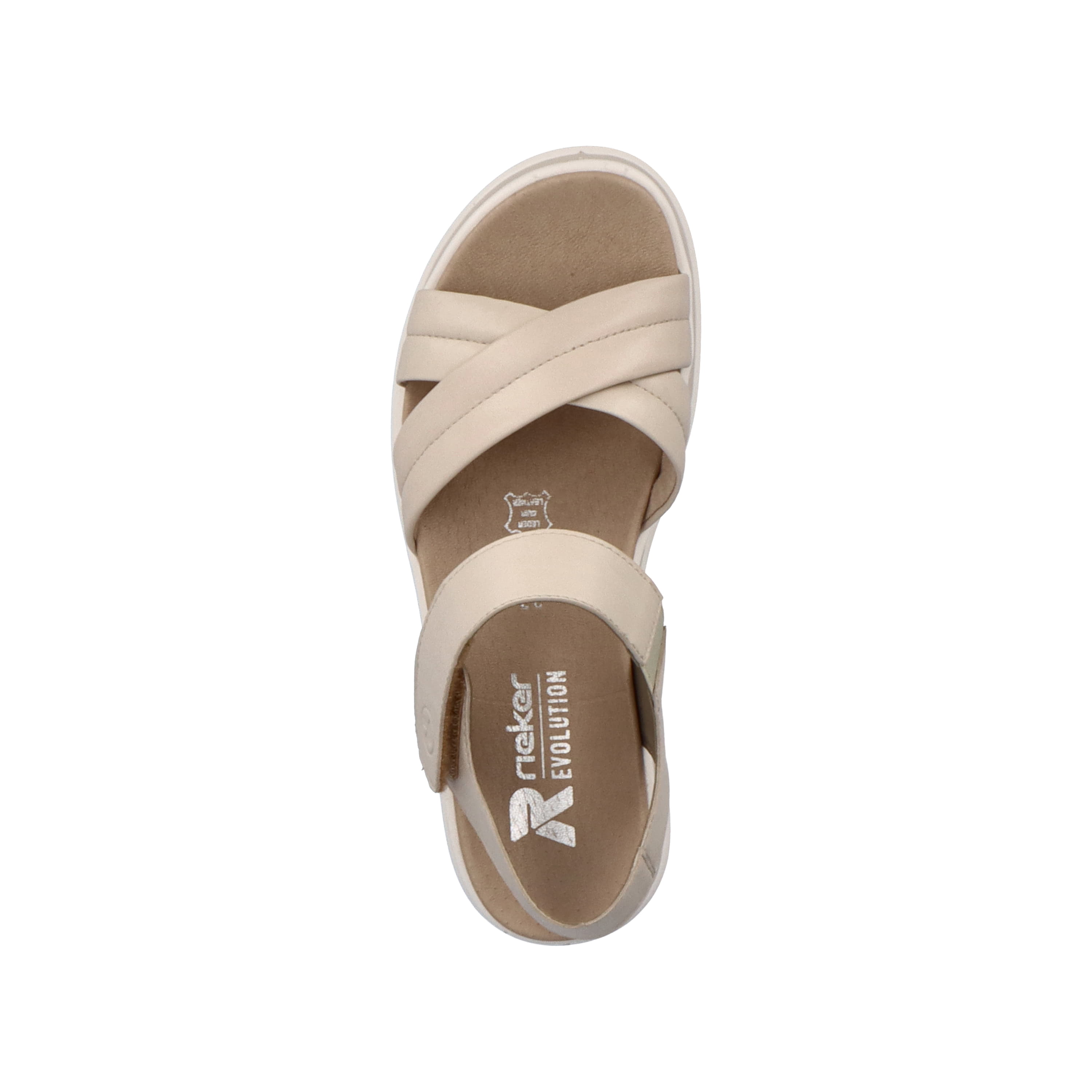 Rieker Damen Riemchensandalen creme beige