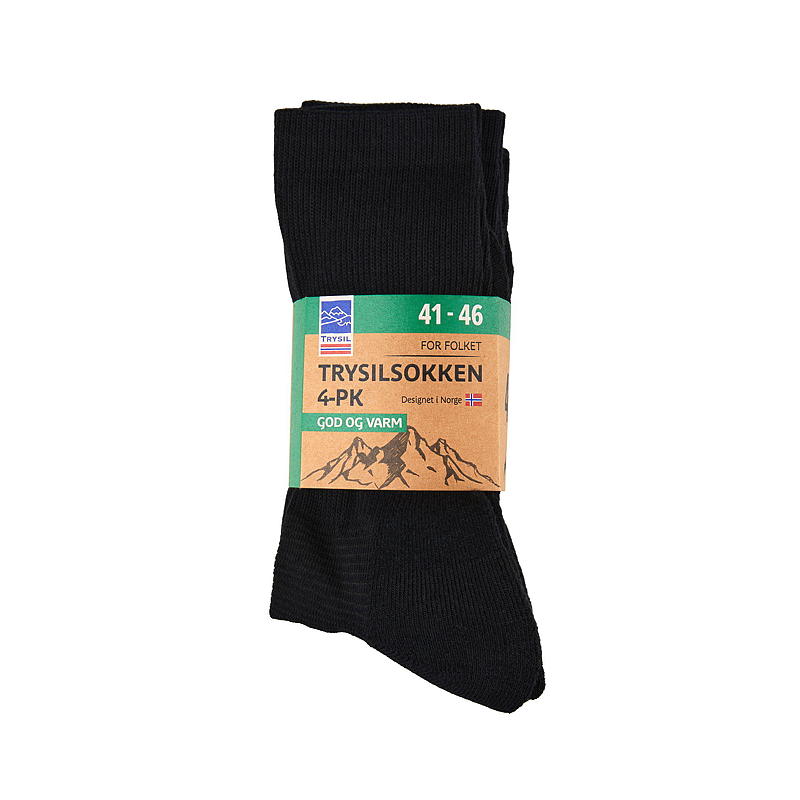 Trysil Trysilsokk 4-pk str 41/46 God og Varm
