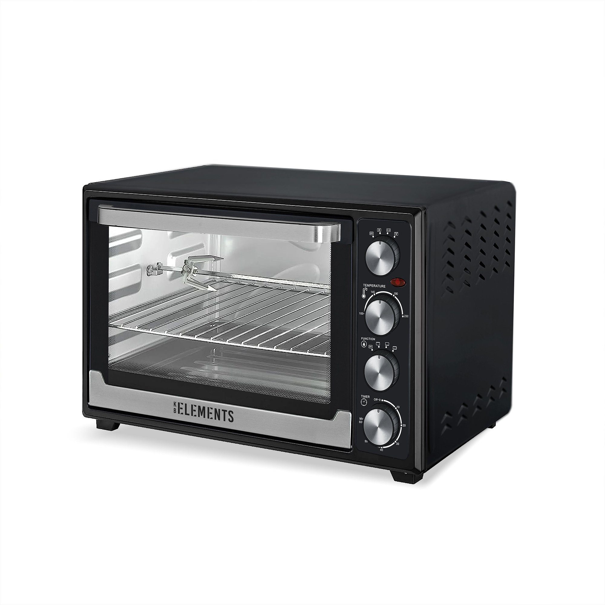 KB Elements Minibackofen ELK45V1, 2000 Watt, 45 Liter, Drehspieß, Konvektionsgebläse
