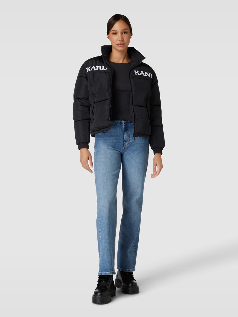 Steppjacke mit Label-Stitching Modell 'Retro' in black