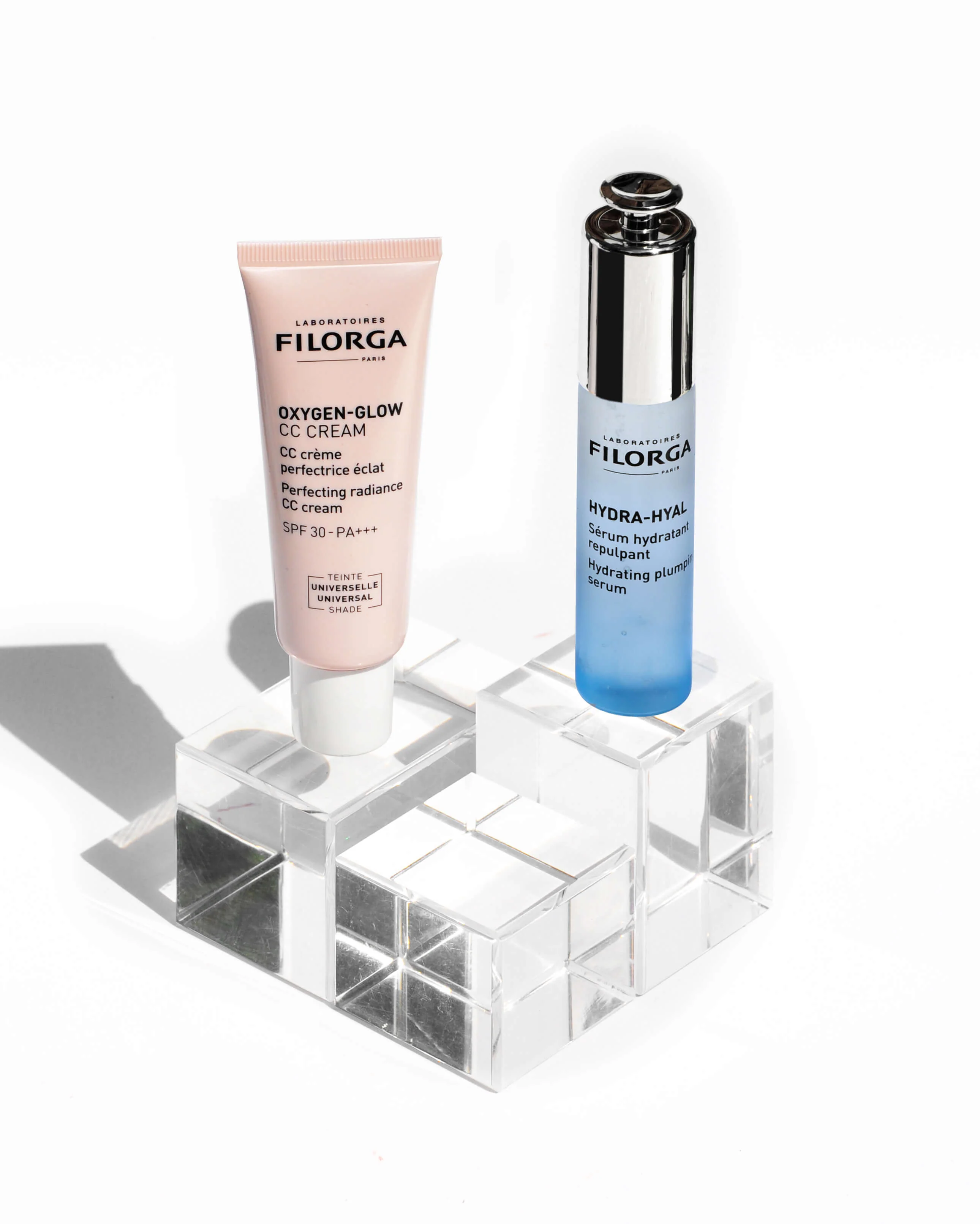 Set de crema CC Hydra-Hyal + Oxygen-glow - Set hidratante, set de maquillaje, sérum facial hidratante, crema CC
