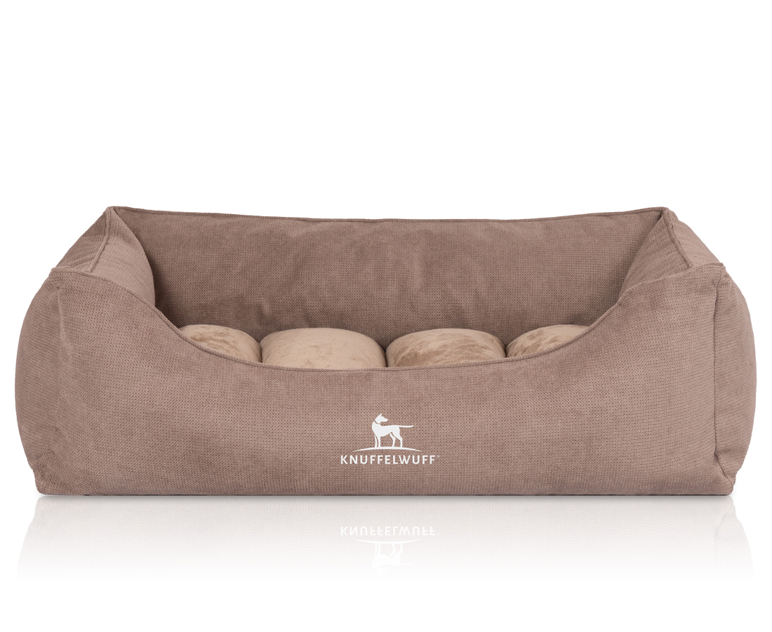 Knuffelwuff Hundebetten Knuffelwuff orthopädisches Hundebett mit Fächer-Wendekissen Baltimore beige XL