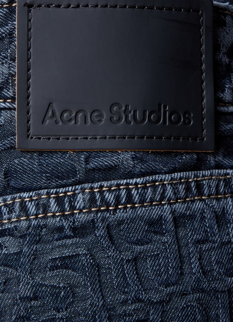 Blugi Acne Studios, semi-uscați, taglio clasic, spălați, închisi la culoare și testați