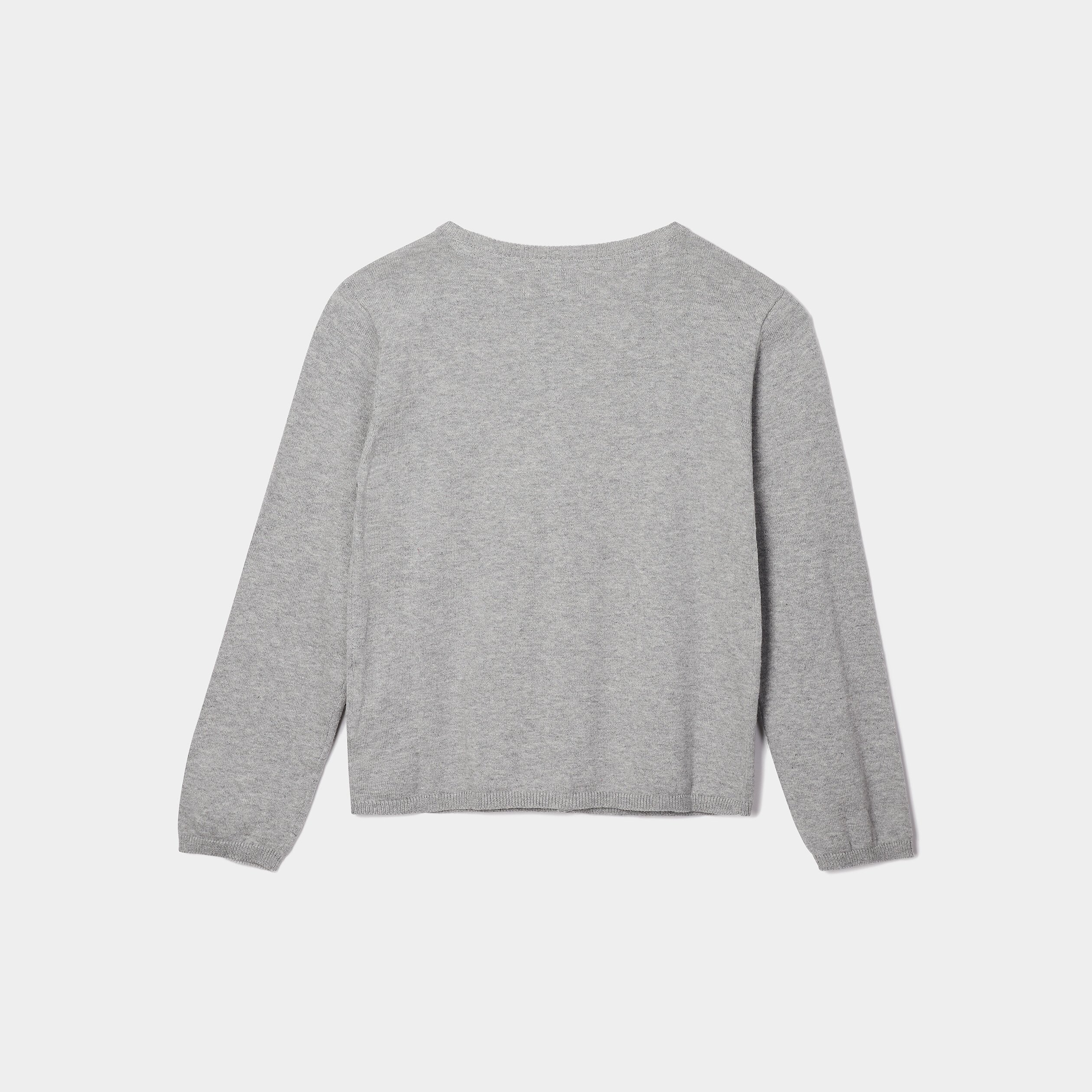 Gilet boutonné gris fille | La Halle
