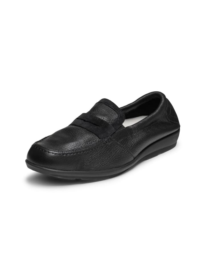 VITAFORM Hirschleder Mokassins in schwarz günstig kaufen