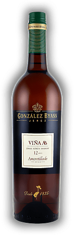 Gonzalez Byass Vina AB Amontillado Gonzalez Byass Vina AB Amontillado Ein eleganter, trockener Amontillado Sherry. 0,75	 Liter - Vol 16,5%
