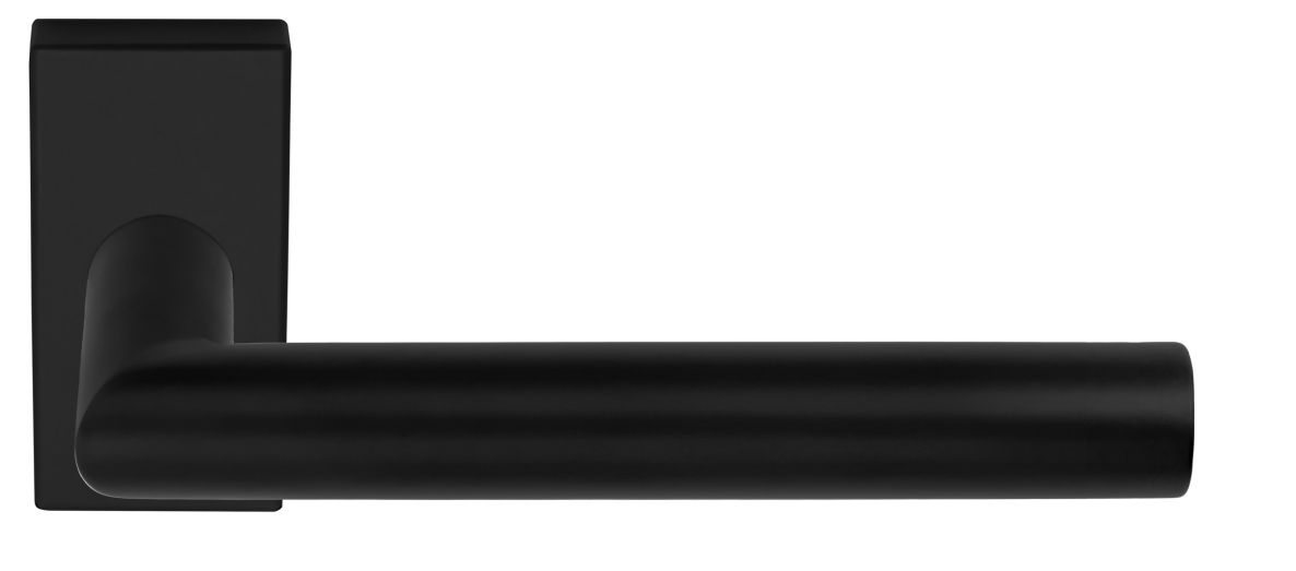 Formani 1501D242NMXX0Q32 BASICS LB2-19-LSQRQ32G dørhåndtag dobbelt fjedret på rektangulær roset matsort