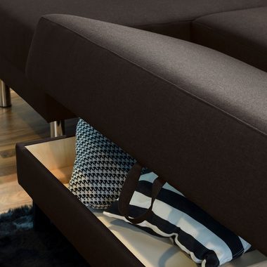 Max Winzer® Loungesofa Just Fashion Funktionssofa Flachgewebe schoko, 1 Stück, Made in Germany