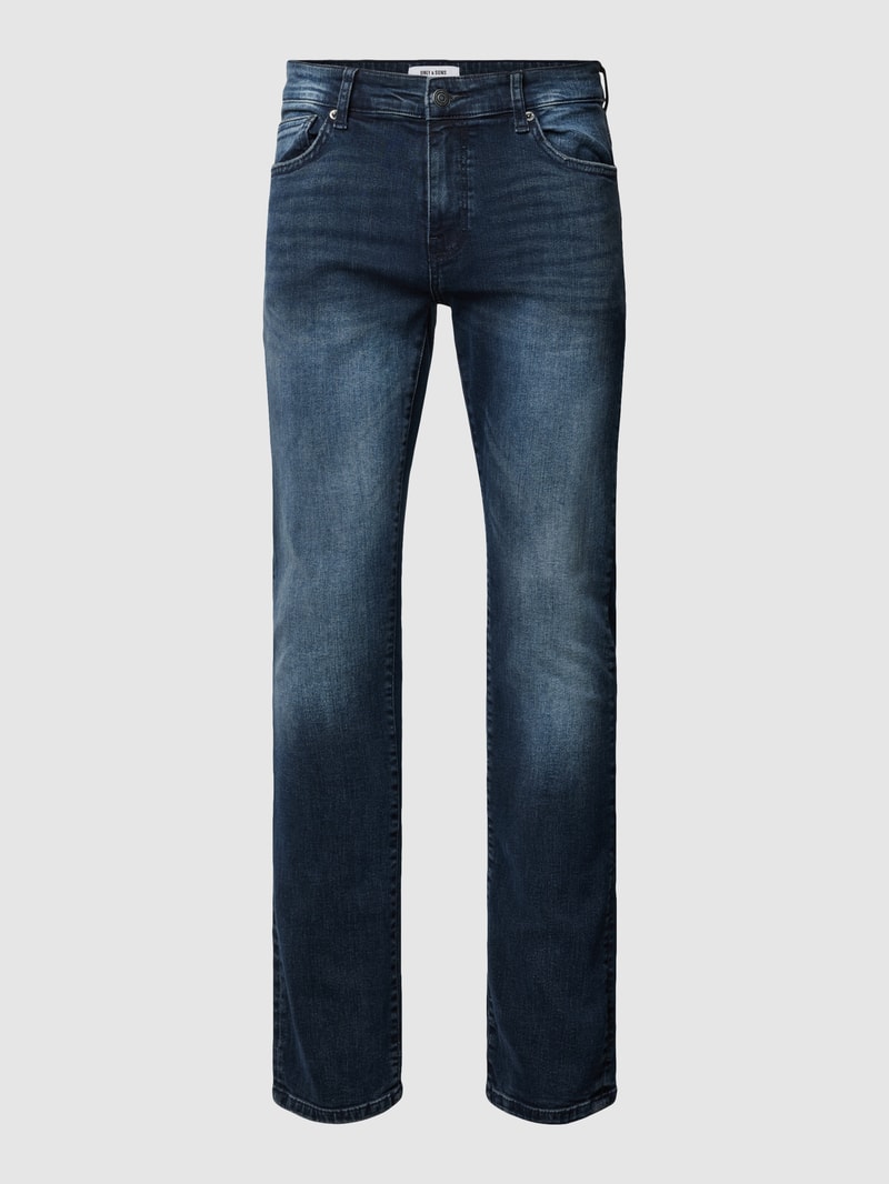 Slim Fit Jeans im 5-Pocket-Design Modell 'LOOM' in schwarz
