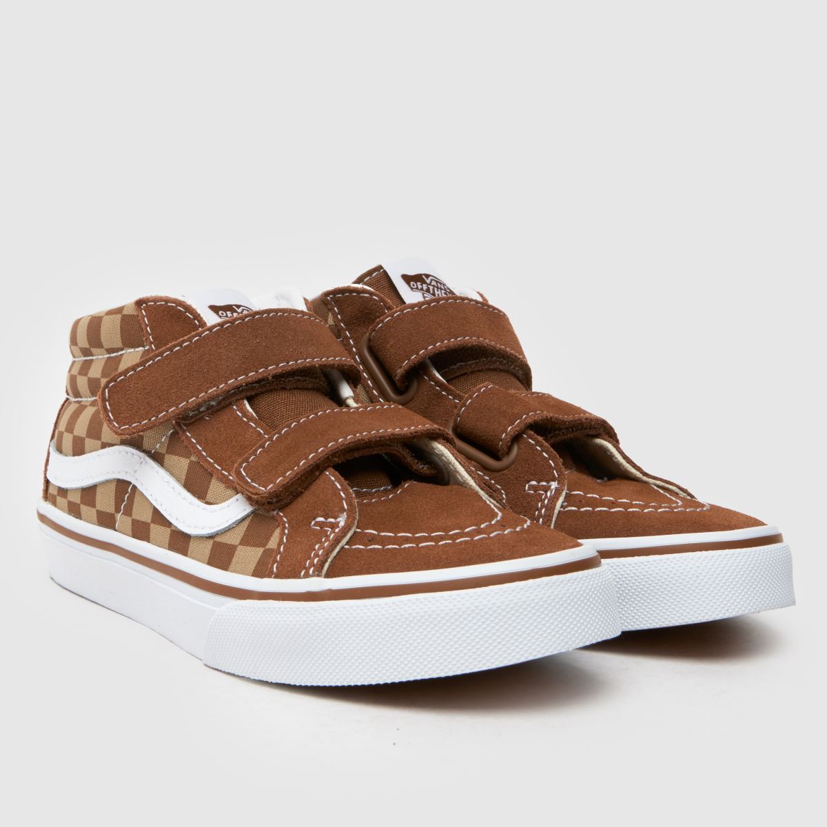 Vans bruna multifärgade sk8-mid reissue v pojkar junior träningsskor