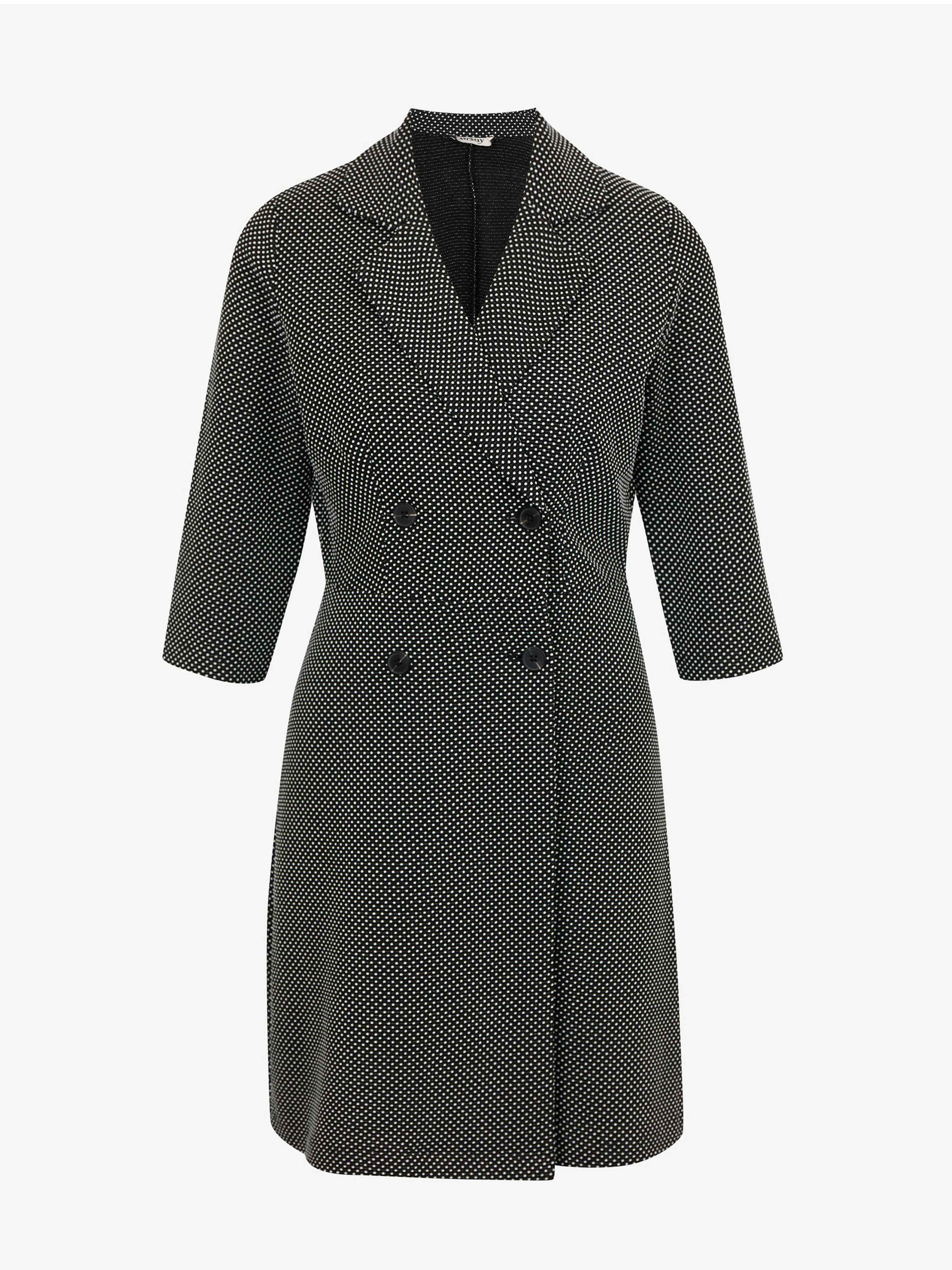 Weißes und schwarzes gemustertes Damenkleid ORSAY