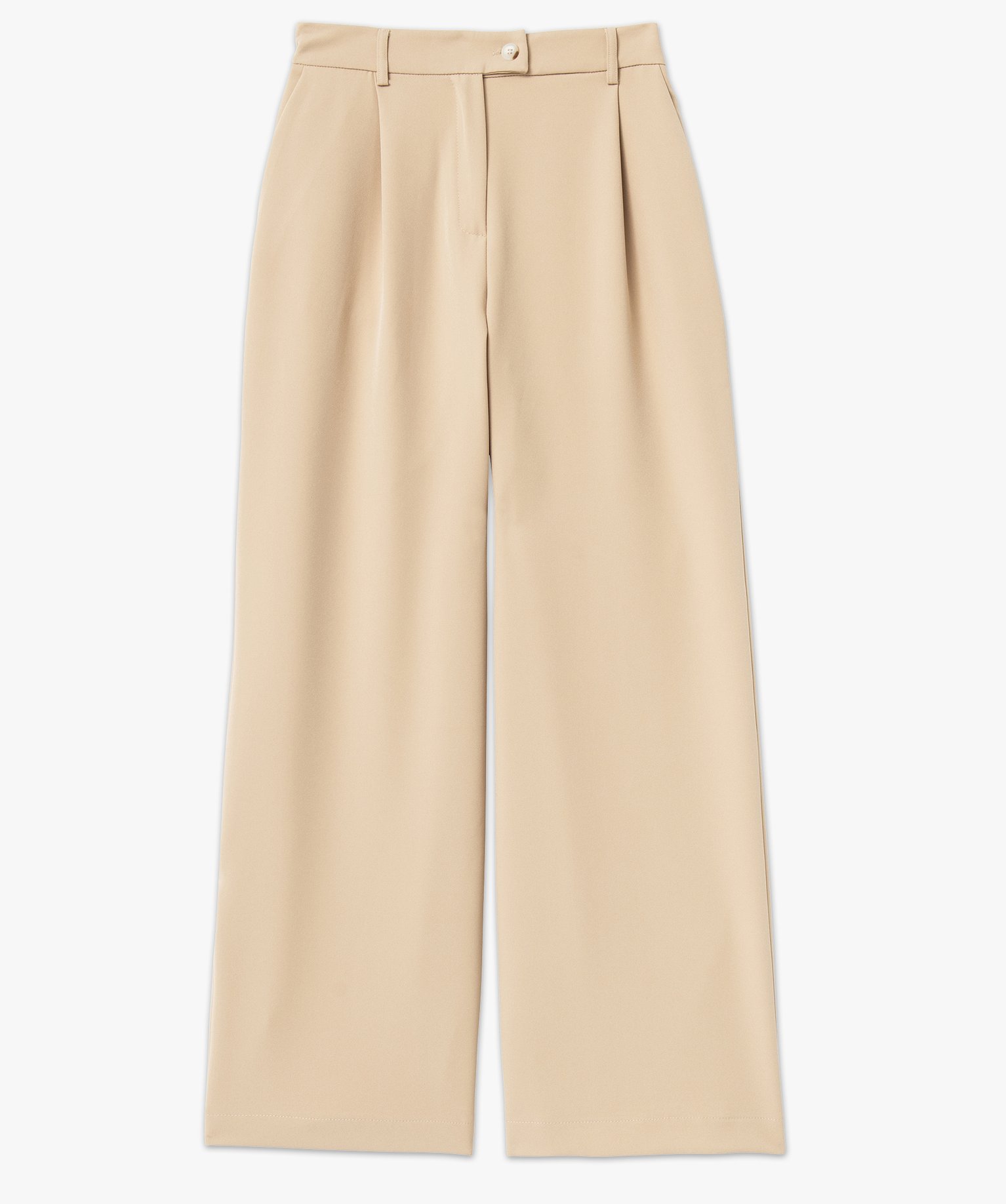 Pantalon très large et fluide femme - Gémo x Melissaallbb beige | GEMO