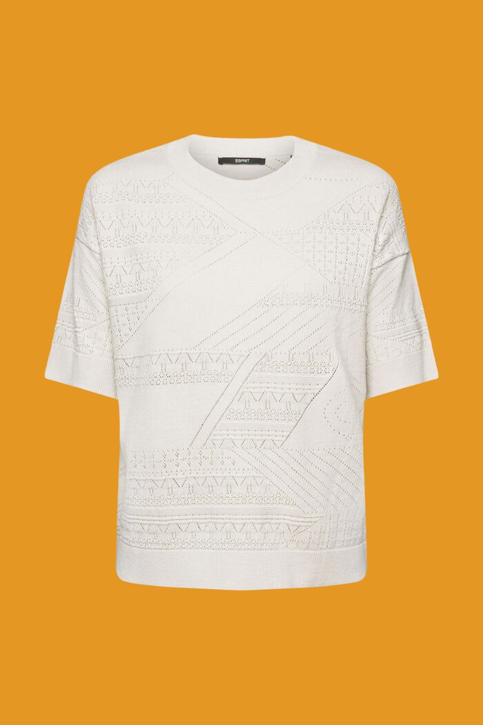 Kurzärmeliger Pullover aus Leinenmix