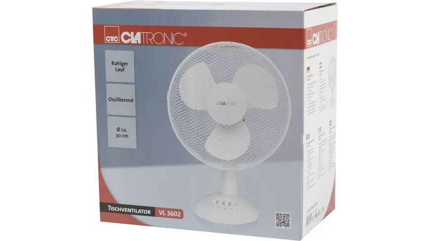 CLATRONIC Tischventilator VL3602 weiß