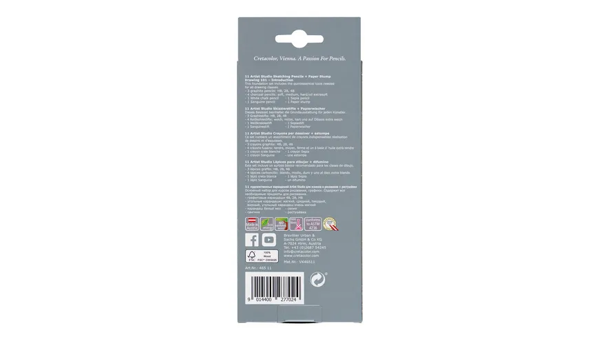 CRETACOLOR Skizzierstifte + Papierwischer