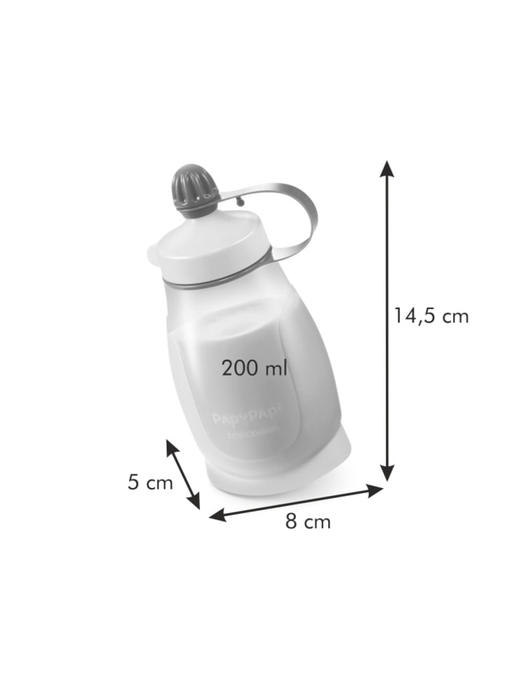 Tescoma Biegsame Trinkflasche und Löffel PAPU PAPI in rosa günstig kaufen 200 ml