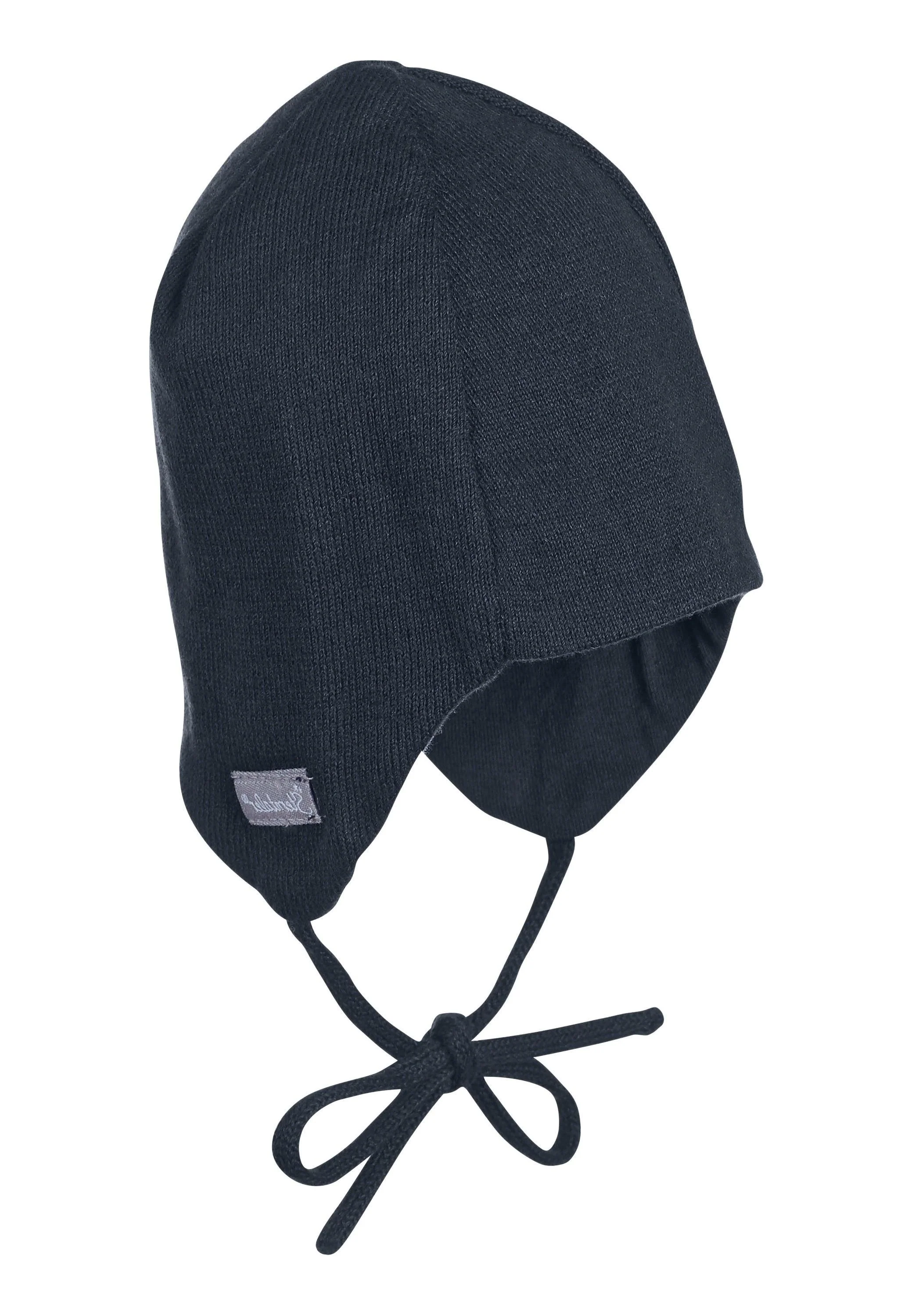 OCS Strickmütze uni, Ohrenklappen und Bindeband