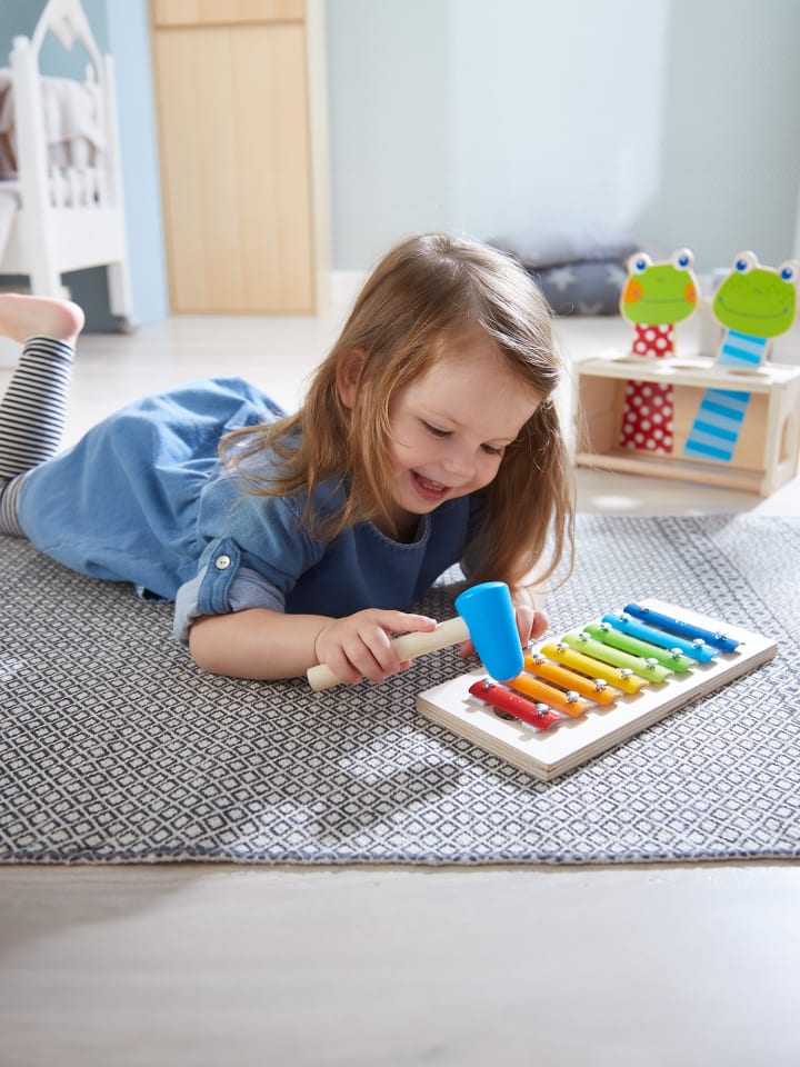 Haba Lernspielzeug Klang-Klopfbank Froschkonzert in mehrfarbig günstig kaufen onesize
