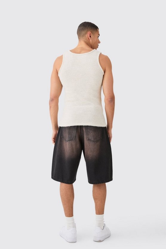 Strukturierter Bouclee Muscle-Fit Pullunder