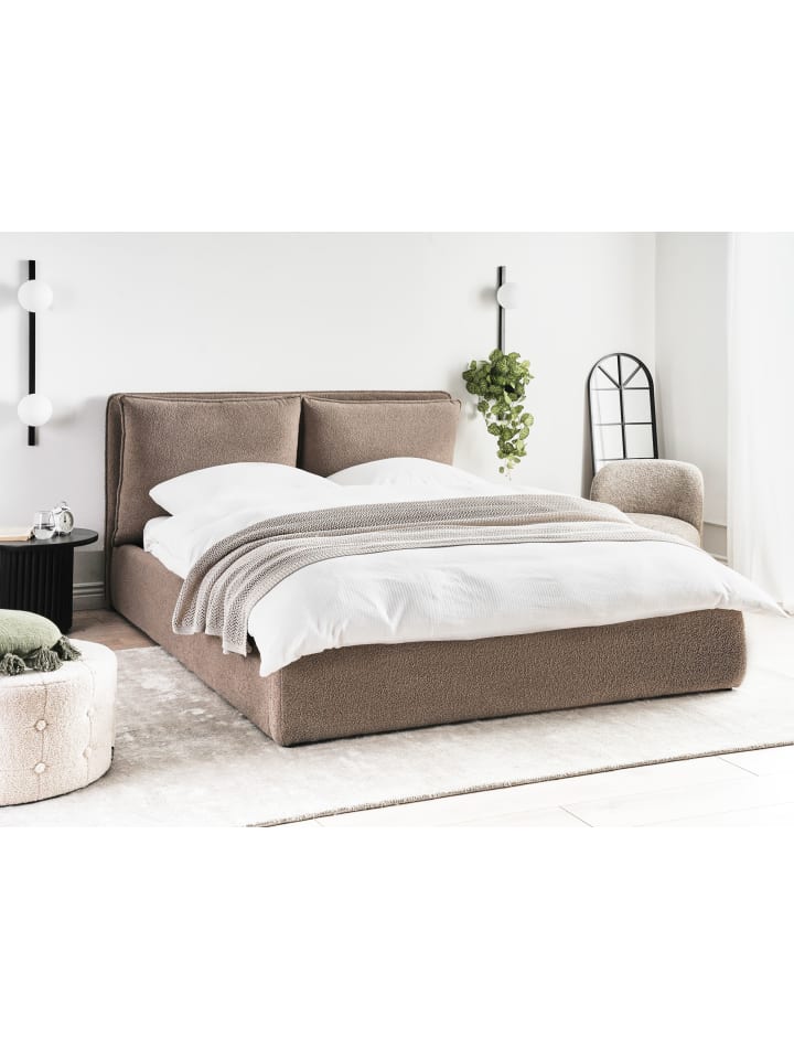 Beliani Doppelbett BAJONNA in Beige - (W) 184 x (H) 102 x (L) 235 cm günstig kaufen onesize