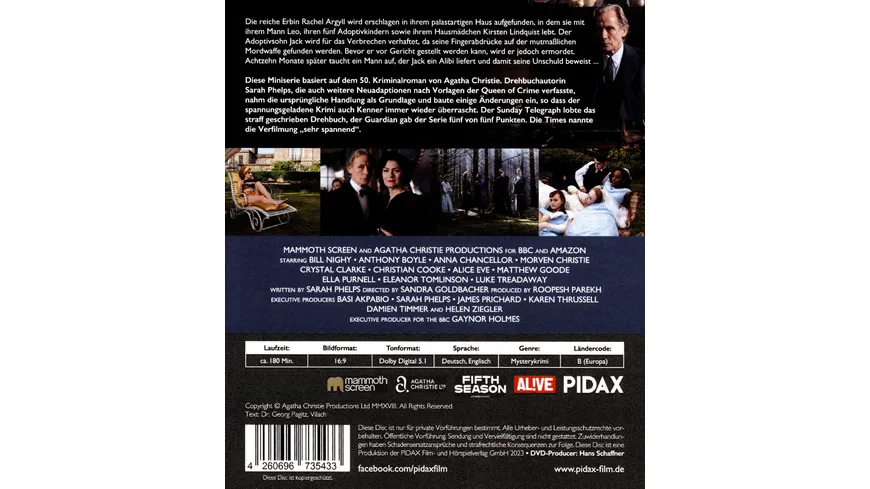 Agatha Christie: Tödlicher Irrtum (Ordeal by Innocence) / Starbesetzte Neuverfilmung des Agatha-Christie-Romans