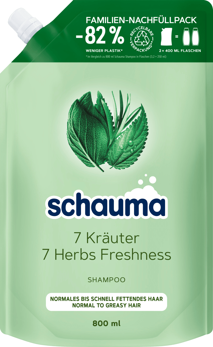 Shampoo 7 Kräuter Nachfüllpack, 800 ml