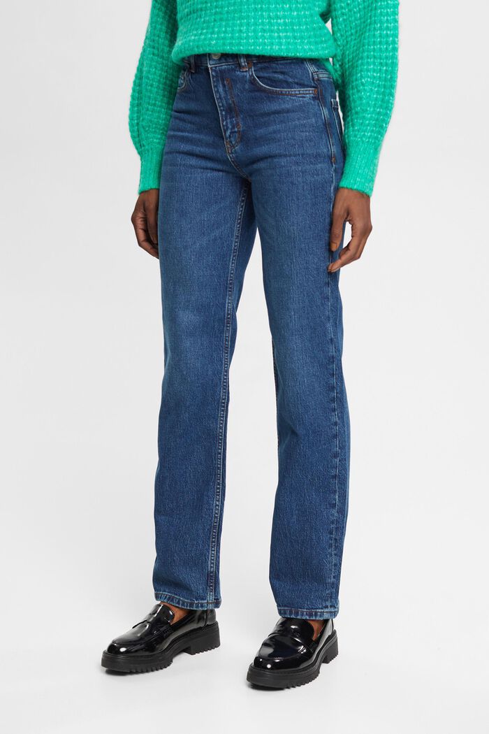 High-Rise-Stretchjeans mit geradem Bein