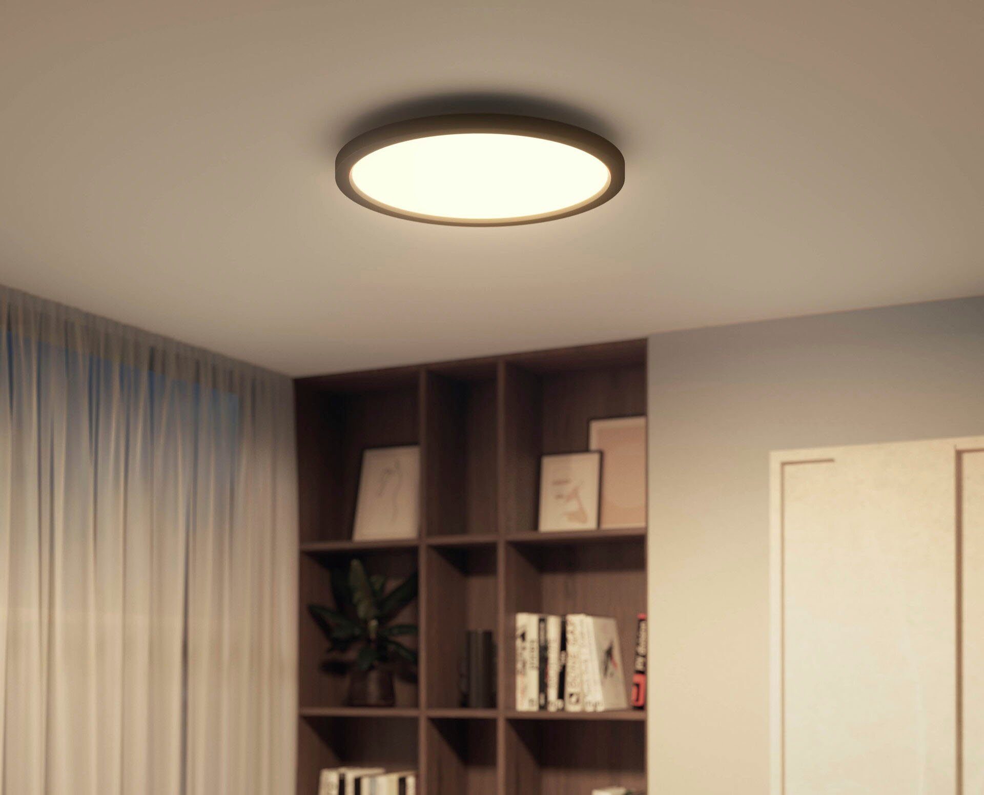 Philips Hue LED Deckenleuchte Aurelle, Bluetooth, Dimmfunktion, LED fest integriert, warmweiß - kaltweiß, mit Dimmschalter
