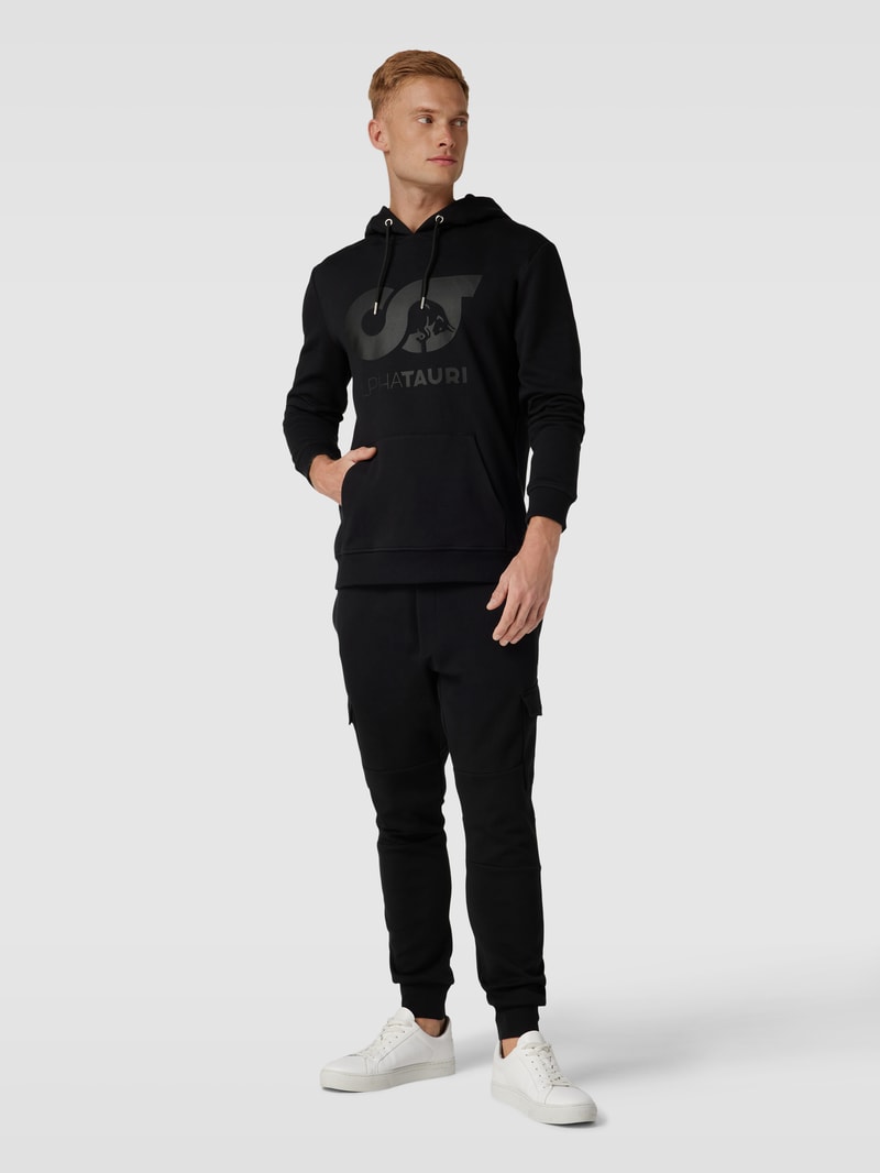 Hoodie mit Label-Print Modell 'SHERO' in schwarz