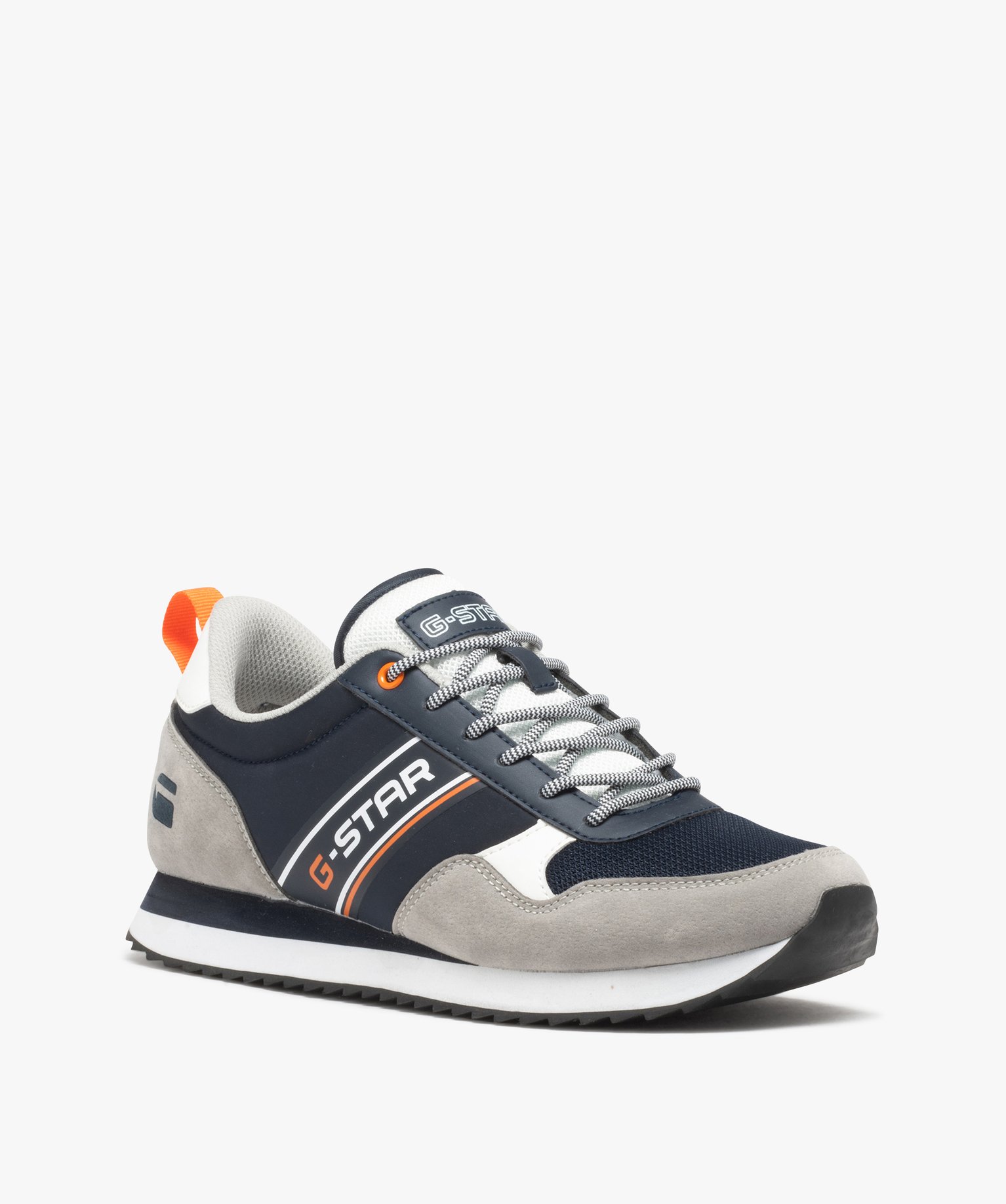 Baskets homme style rétro à lacets bicolores - G-Star marine | GEMO