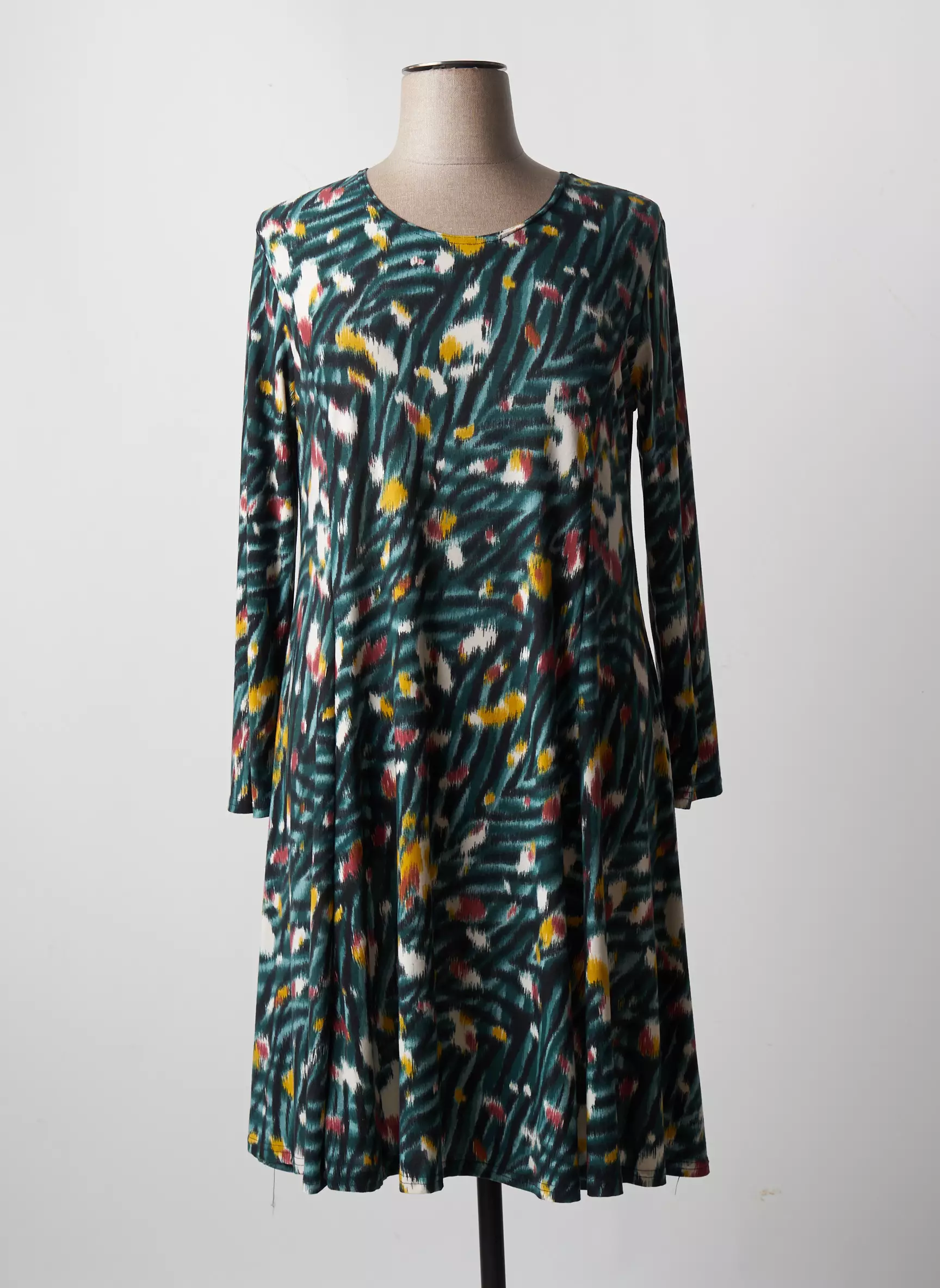 Vetistyle Robes Mi Longues Femme couleur vert