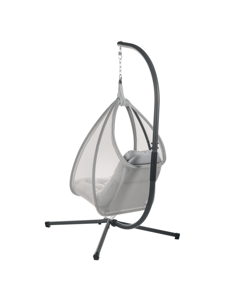 Beliani Hängesessel AVEGNO in Grau - (W) 98 x (H) 195 x (L) 136 cm günstig kaufen onesize