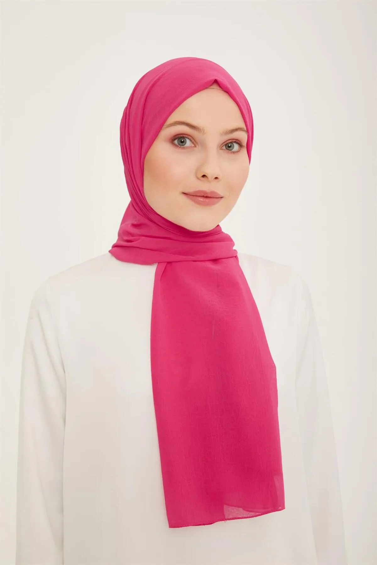 Armine  Trend Schal aus Crinkle-Chiffon – Atskrn-40 – Fuchsia