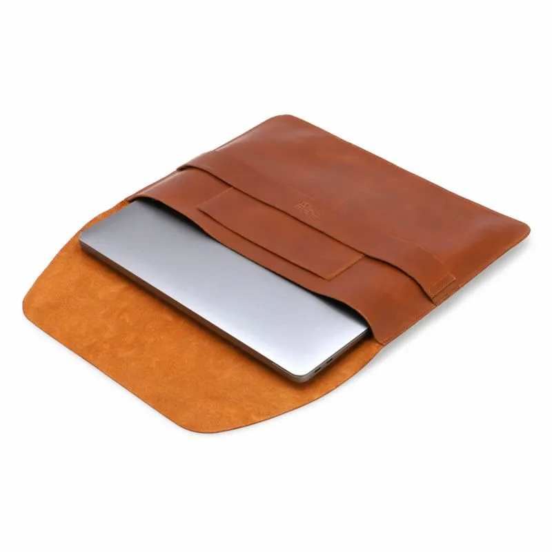 Buckle & Seam Leder Laptop Sleeve Terra 13 Zoll -  Cognac