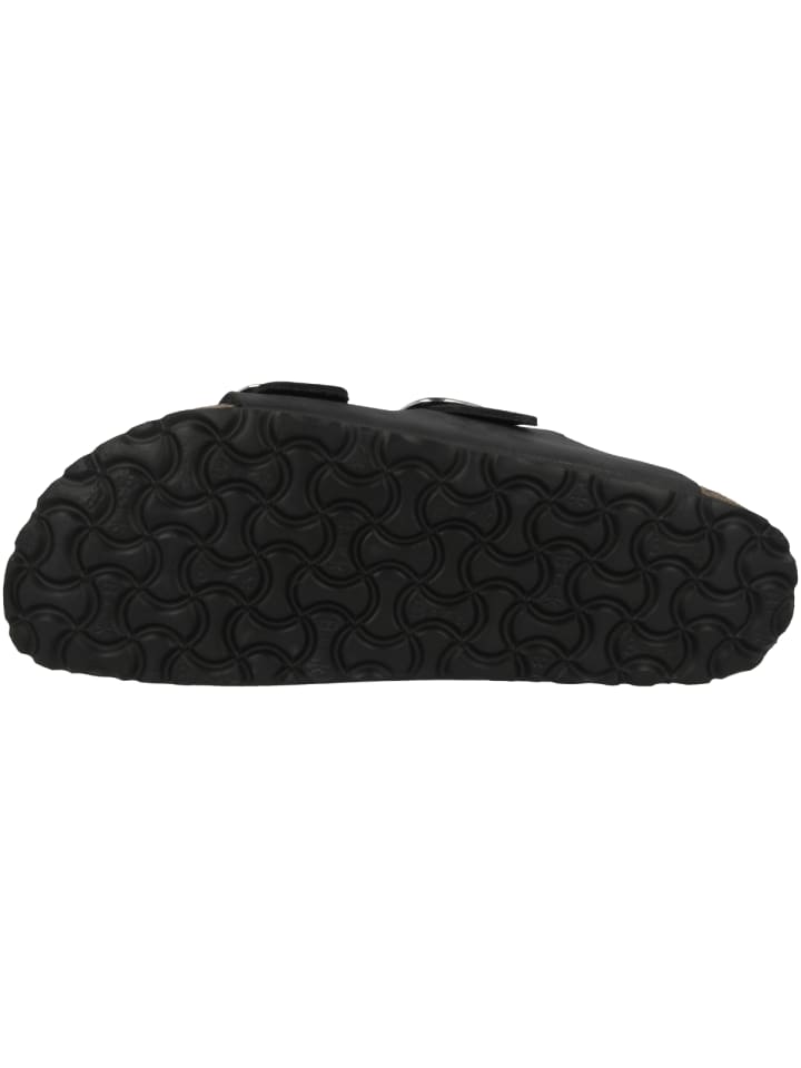 Birkenstock Sandale Arizona Big Buckle Geöltes Nubukleder Schmal in schwarz günstig kaufen