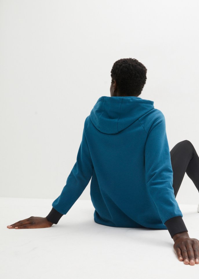 Sweat-Longshirt mit Kapuze