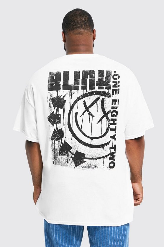 Plus T-Shirt mit lizenziertem Blink 182 Print