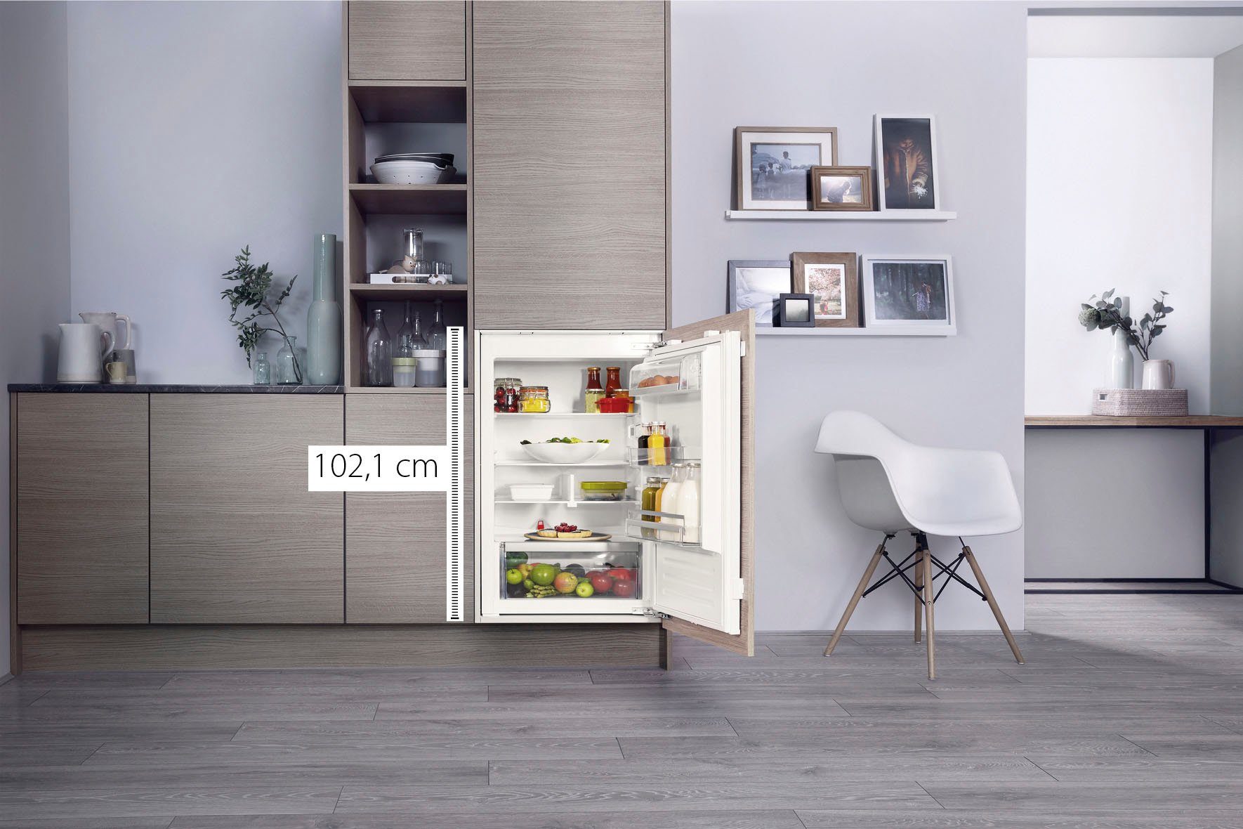 BAUKNECHT Einbaukühlschrank KSI 10VF2, 102,1 cm hoch, 55,7 cm breit
