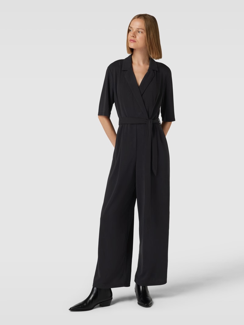 Jumpsuit mit Taillengürtel Modell 'CORNELIA' in schwarz