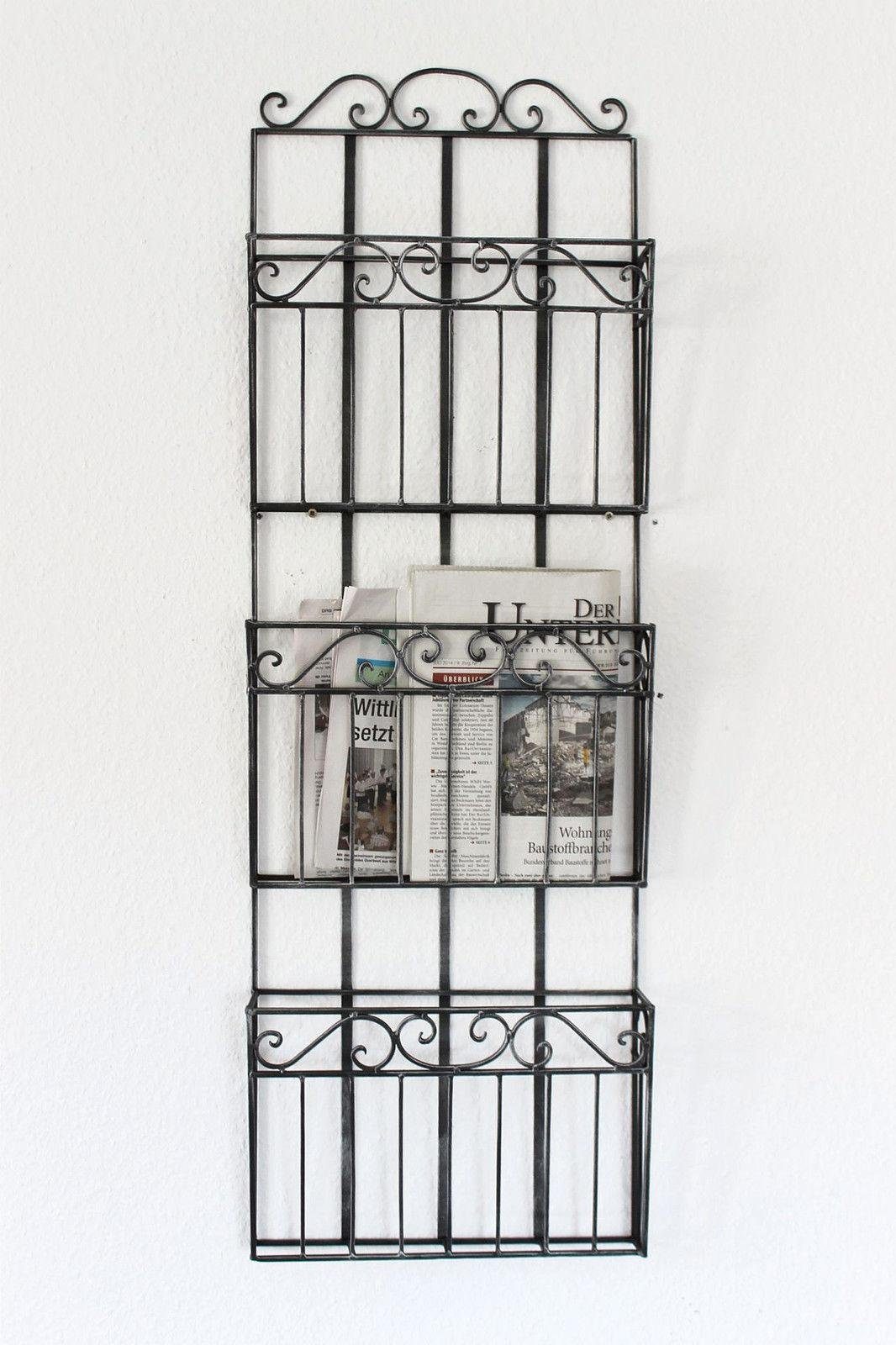 DanDiBo Zeitungsständer Wandregal Zeitungsständer 09911 Magazinhalter 101 cm Küchenregal Zeitungshalter