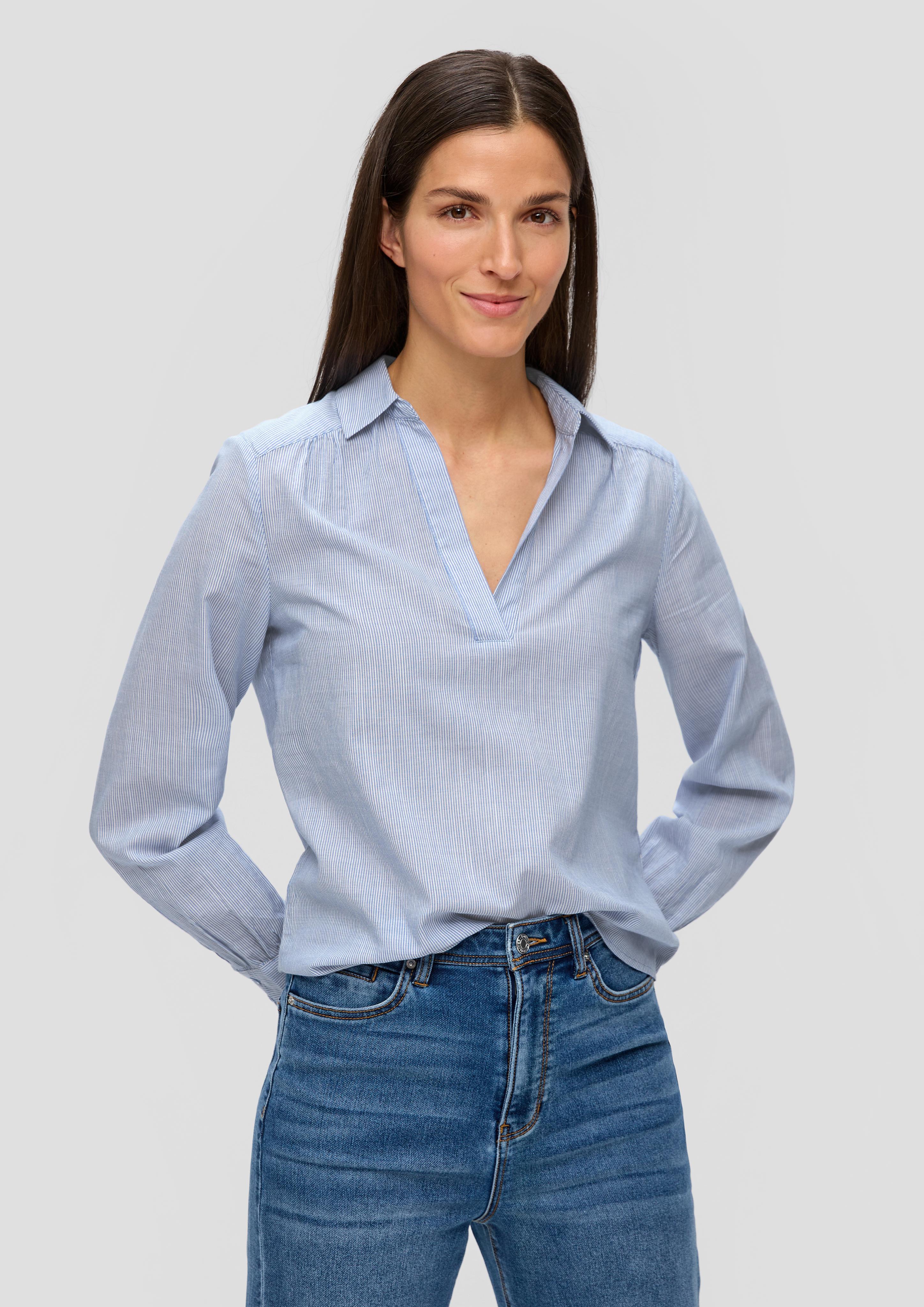 Hemdbluse aus Baumwoll-Viskosemix  2148971-55H8