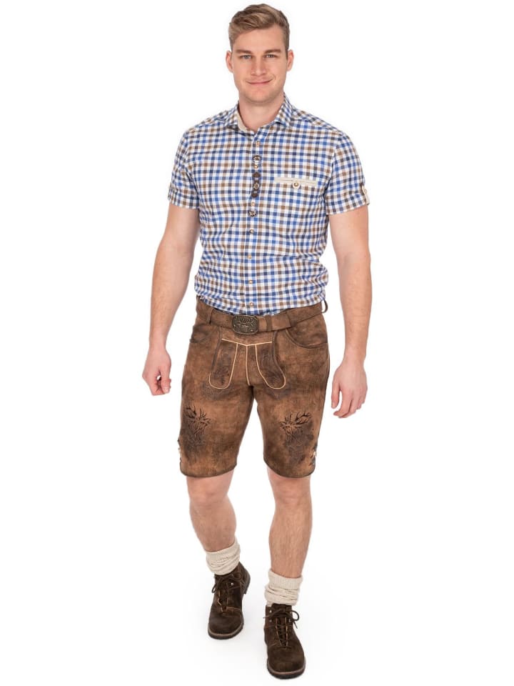 Spieth & Wensky Lederhose NERCEL in dunkelbraun günstig kaufen